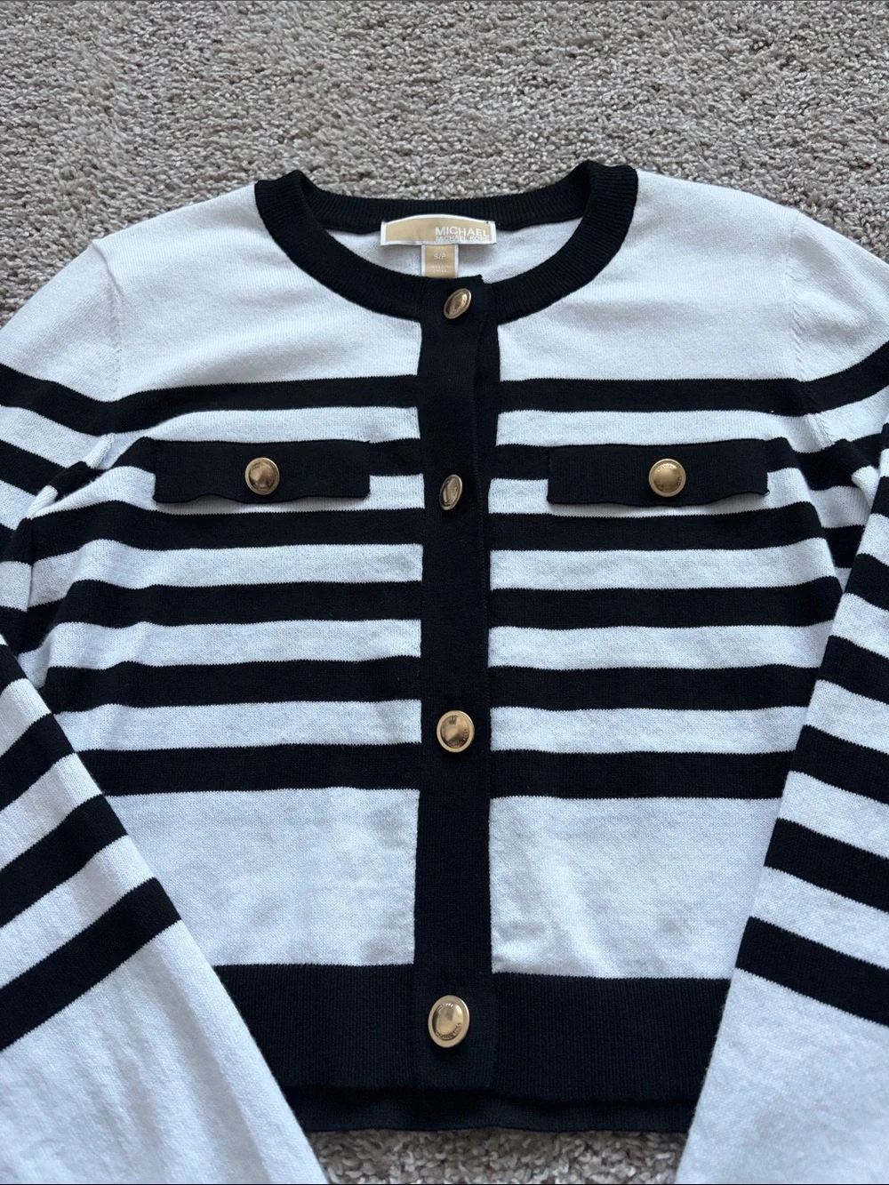 Michael Kors Stripe Cardigan